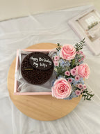 Flower & Chocolate Cake