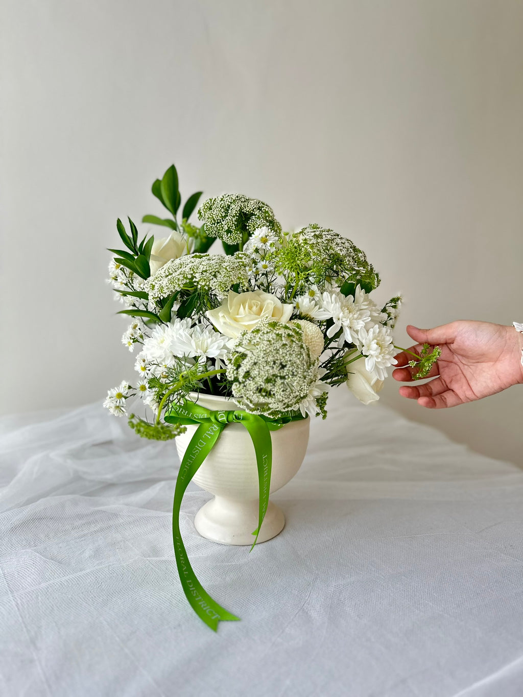 Ammi Allure White Vase
