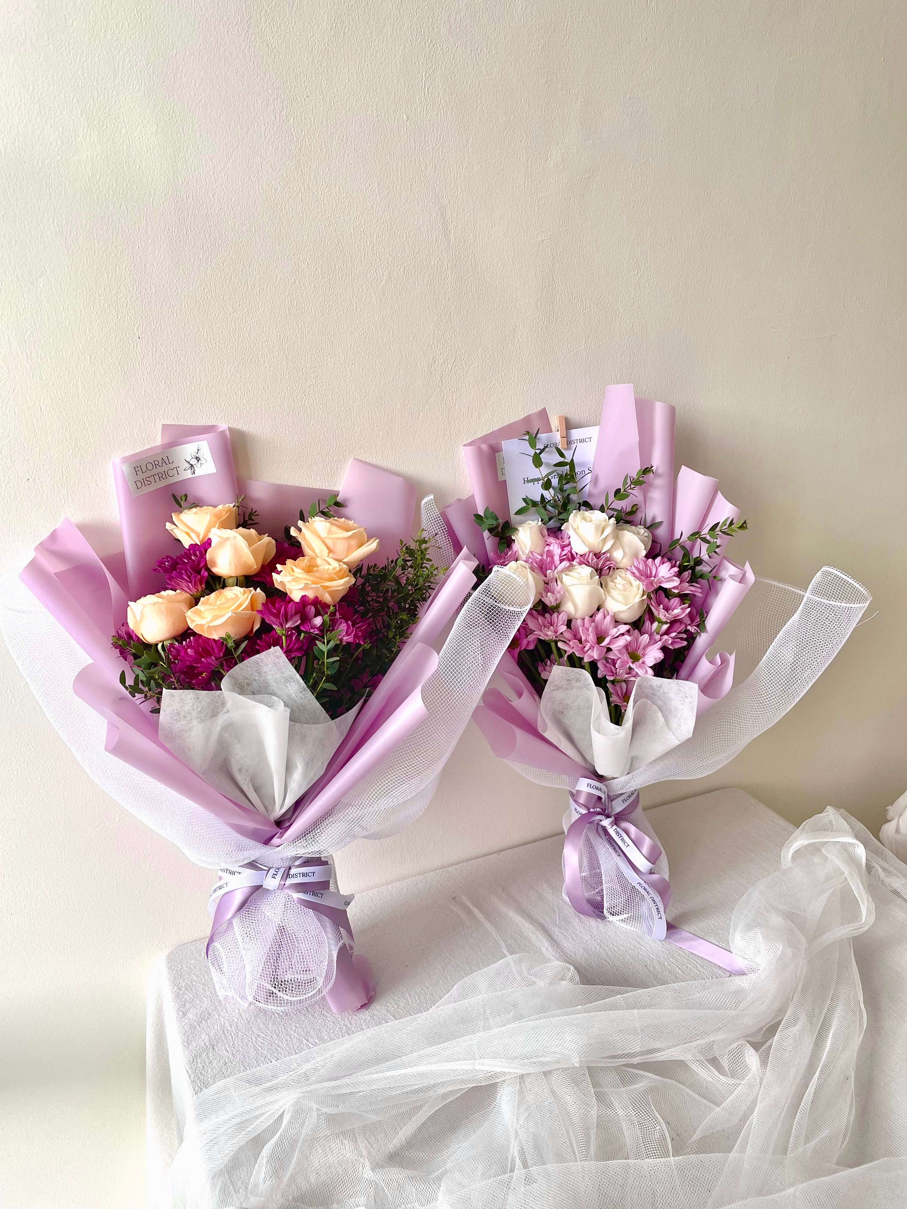 Rosy Aster Romance Bouquet