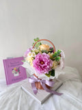 Artificial Flower Round Basket